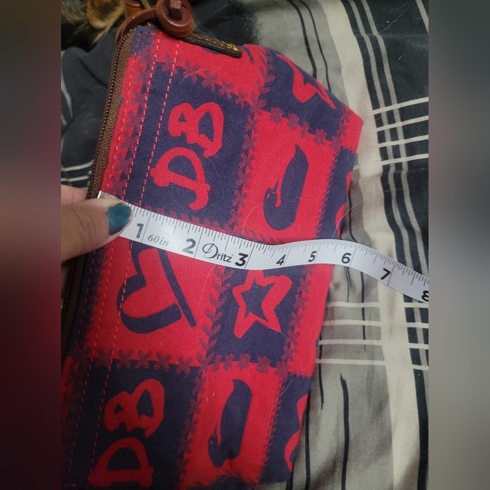 Dooney & Bourke Red and Blue Wristlet - Picture 8 of 9